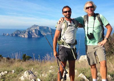 Martin and Luca overlooking Isola Capri Italy
