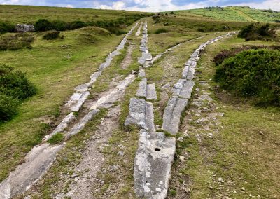 Granite rail tracks at Haytor Dartmoor