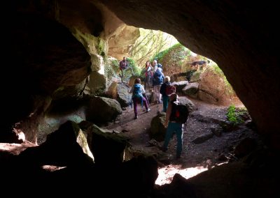 Caves in limestone gorge Lazio