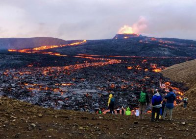 Fagradalsfjall lava flowing
