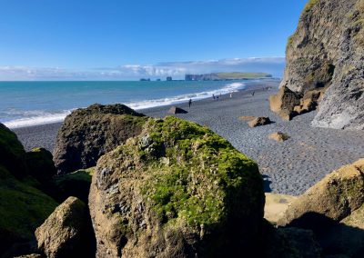 Black sand beach